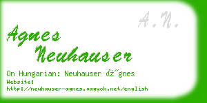 agnes neuhauser business card